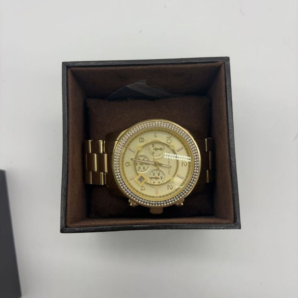 Michael Kors Gold Rhinestone Watch - Picture 4 of 5